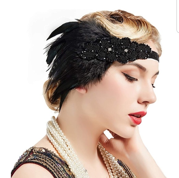 Vintage Accessories 1920s Flapper Headband 20s Great Gatsby